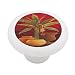 Banana Palm Tree Decorative High Gloss Ceramic Drawer Knob