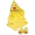 Children's Hooded Ducky Towel & Slippers