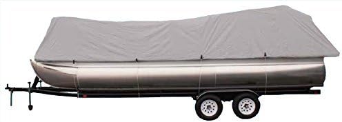 Goodsmannr boat cover,Grey 300d Pontoon,rubber boats,Silvery gray ,water resistant,weather protection,trailerable,9921-0142-22 (Model B Fits 21'-24' with Beam width to 96")