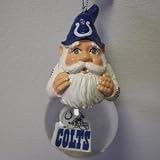 Sporting Goods : Indianapolis Colts Light Up Snow Globe Gnome Ornament (Quantity of 1)
