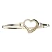 18kt Gold over Sterling Silver Love Abstract Heart Hinge Bangle Bracelet