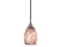 Kenroy Home 44301BS-CONF Medici Mini-Pendant with Confetti Glass Shade, Brushed Steel