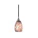 Kenroy Home 44301BS-CONF Medici Mini-Pendant with Confetti Glass Shade, Brushed Steel