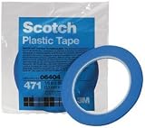 3M Automotive  Scotch Plastic Tape 471, Blue, 1/8″ x 36 yd.