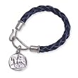 Equestrian Medallion Woven Leather Bracelet