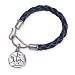 Equestrian Medallion Woven Leather Bracelet