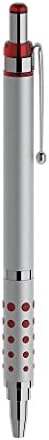 Retractable Rollerball Pen "Tenaha", red, perfect for customization, point pattern, modern style (FAN UNIKATE powered by CRISTALICA)