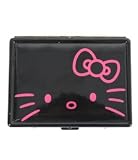 Hello Kitty Face Black Id Case Wallet Card Holder