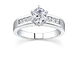 0.83 CT OVAL DIAMOND PLATINUM RING NEW