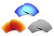 VL Polarized Ice Blue, Fire Red & Silver Ice Replacement Lenses for Oakley Half Jacket XLJ Sunglasses Combo