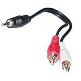 Buy 2 RCA Male to 1 X 3.5MM Stereo Male Y-Cable 6 inch by SF Cable