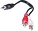 2 RCA Male to 1 X 3.5MM Stereo Male Y-Cable 6 inch