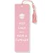 Keep Calm and Have a Cupcake Beaded Bookmark