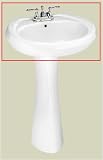 St. Thomas Creations 5137.042.01 Stafford 4" Center Medium Pedestal Sink Basin Only, White
