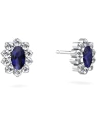 Genuine Sapphire 14kt White Gold Earrings