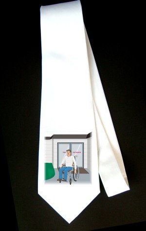 Wheelchair leaving hospital Party Decoration Necktie