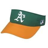 MLB ADULT Oakland ATHLETICS A's Home Green/Gold VISOR Adjustable Velcro TWILL