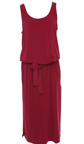 Michael Kors Solid Scoop Neck Dress Lacquer Pink M