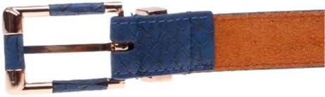 Herebuy - Fashion Leather Ladies Belts Snakeskin Pattern Style (Black)