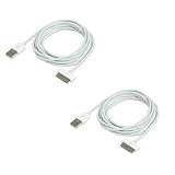 iXCC (tm) 2 pcs White 10ft (TEN FEET !) EXTRA LONG USB SYNC Cable Cord Charger For Apple iPod, iPhone, iPad, iPad 2 and the New iPad 3