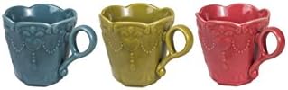 Ceramic Small Mug - Embossed, Bondi Blue, Glazed