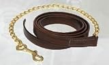 Chestnut Leather 1 Lead w/ Brass Chain