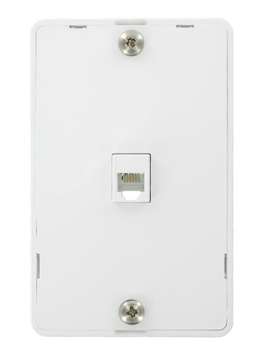 Leviton 40216-W 6P6C Screw Terminal Telephone Wall Jack, White On Sale