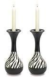 Zebra Stripe Candle Holders