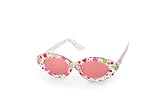 Mädchen Sonnenbrille, Kinder Sonnenbrille transparent mit bunten Punkten; Gläser: 100% UV Schutz und CE geprüfte Qualität