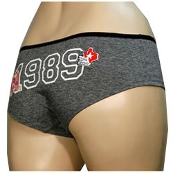 Mamia Sexy Stretch Cotton Spandex Bikini Boyshorts Panties with Back Printing (Lp1037k)(