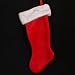 20" Plush Traditional Red Christmas Stocking with White Cuff
