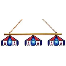 LA Anaheim Angels 3pc SWAG STAINED GLASS POOL BILLIARD TABLE LAMP LIGHT