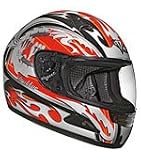 FiberGlass/Kevlar Motorcycle Helmet SNELL/DOT VegaDrakkarRed