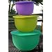 Tupperware Three Pc Impressions Bowl Set. New Colors