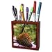 Patricia Sanders Flowers - Bee and Purple Coneflower Macro III - Tile Pen Holders-5 inch tile pen holder