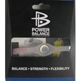 Power Balance Wristband Silicone Bracelet CLEAR with PINK Letters - SIZE: MEDIUM