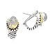 925 Silver & Diamond Earrings with 14k Gold Accents (0.11ctw)