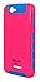 BLU CandyShield PC+TPU case for Studio 5.0C HD - Carrying Case - Retail Packaging - Neon Pink+Blue
