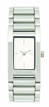 Karen Millen ladies stainless steel bracelet with silver dial watch