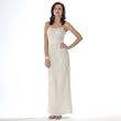 Formal Evening Gown. Beaded chiffon dress for prom, party, homecoming by Sean Collection (8197) White