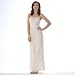 Formal Evening Gown. Beaded chiffon dress for prom, party, homecoming by Sean Collection (8197) White