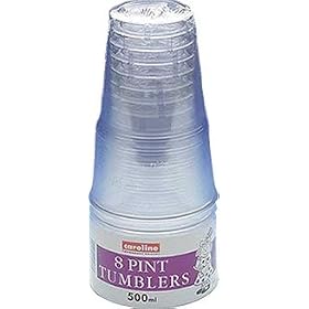 Plastic Pint Tumblers (pack of 12) - Clear