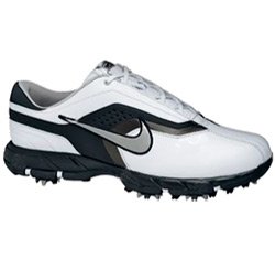 Nike Air Tour Sport Golf Shoes : White – Met Silver – Black 10 M