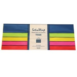 Gift Wrap Bag Tissue Paper Multi Color 25 Sheets 20 x 20 Inch Made in USA