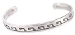 Ocean Waves Pattern Pewter Bangle Bracelet