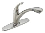 Delta Faucet 470-SS-DST Signature Single-Handle Pull-Out Kitchen
Faucet with Spray and Diamond Seal Valve, Stainless