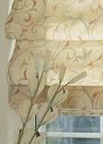 Roman Shades - Dupion Silk - Wood Blinds
