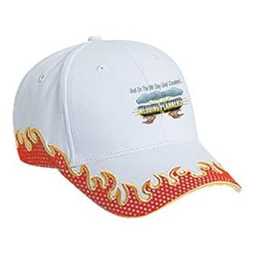 Buy And On The 8th Day God Created WEDDING PLANNERS Adult White Hat with Red Flames FIRE by T-ShirtFrenzy