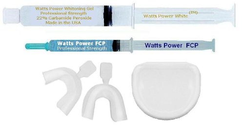 Watts Power Optimized 22% Professional Teeth Whitening Kit with New FCP Enamel Gel, Get 35% Results