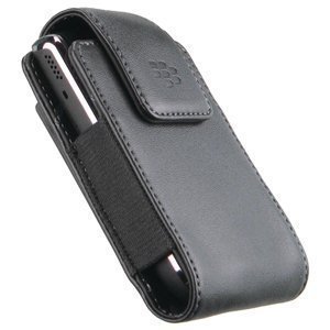 Leather Vertical Pouch Case OEM #HDW-23466-001 for BlackBerry Curve 3G 9300 (Black)